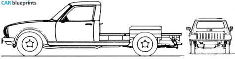 1968 Peugeot 504 Chassis Truck blueprint