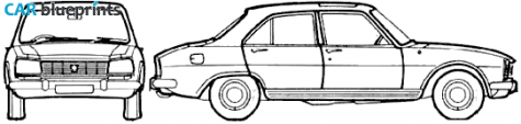 1977 Peugeot 504 GL Sedan blueprint