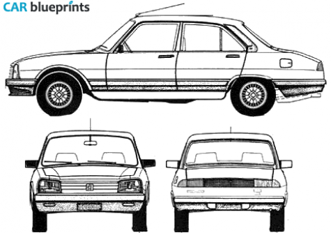 1998 Peugeot 504 SRX Sedan blueprint