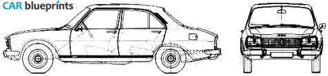 1988 Peugeot 504 SX Sedan blueprint