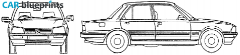 1987 Peugeot 505 Turbo Sedan blueprint