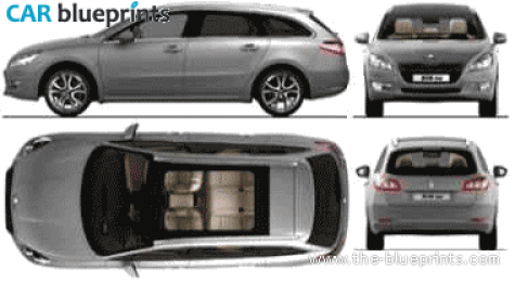 2010 Peugeot 508 SW Wagon blueprint