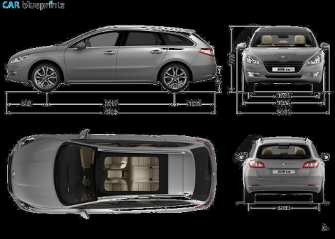 Peugeot 508SW Wagon blueprint