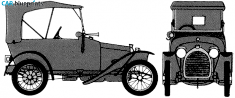 1913 Peugeot Bebe Cabriolet blueprint