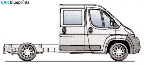 1999 Peugeot Boxer Double Cab Chassis Truck blueprint