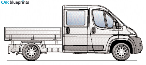 1999 Peugeot Boxer Double Cab Truck blueprint