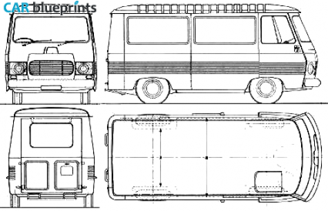 Peugeot J7 Van blueprint