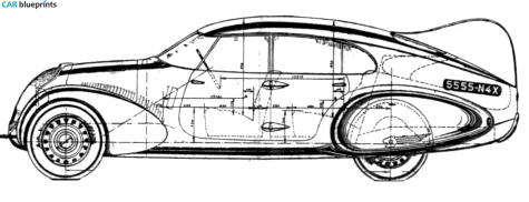 1937 Peugeot N4X Sedan blueprint