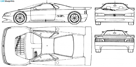 1989 Peugeot Oxia Coupe blueprint