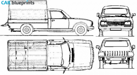 1985 Peugeot 504 Pick-up blueprint