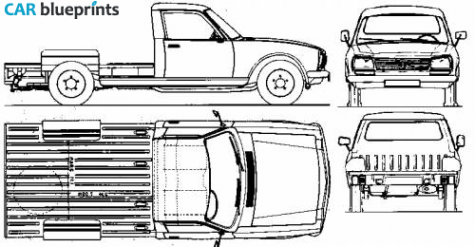 1985 Peugeot 504 Chassis Pick-up blueprint