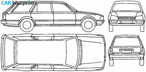 1985 Peugeot 505 Break Wagon blueprint