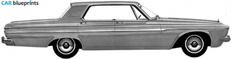 1963 Plymouth Fury 4-door Hardtop Sedan blueprint