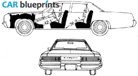 1967 Plymouth Gran Fury 2-door Hardtop Sedan blueprint