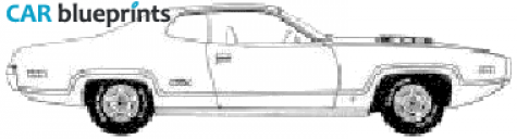 1971 Plymouth Satellite GTX 2 Hardtop Coupe blueprint