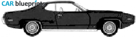 1971 Plymouth Satellite Sebring Hardtop Coupe blueprint