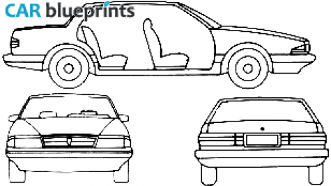 1989 Pontiac Bonneville Sedan blueprint