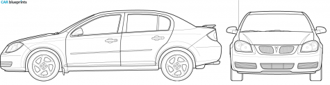 2007 Pontiac G5 Sedan blueprint