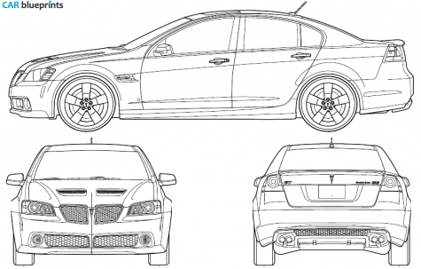 2009 Pontiac G8 Sedan blueprint