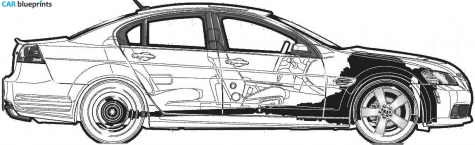 2008 Pontiac G8 GT Sedan blueprint