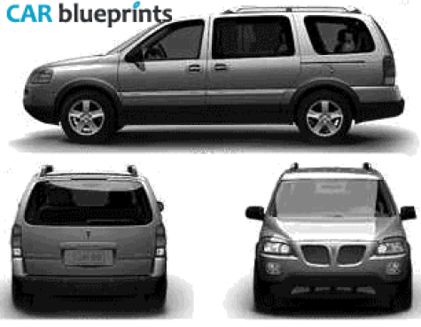 2005 Pontiac Montana SV6 Minivan blueprint