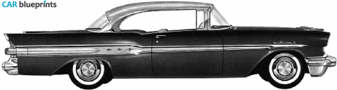 1957 Pontiac Super Chief Catalina Hardtop Sedan blueprint