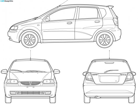 2007 Pontiac Wave Hatchback blueprint