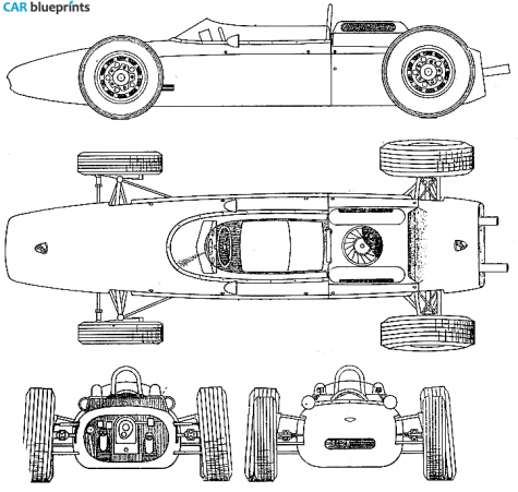 1962 Porsche 804 F1 GP OW blueprint