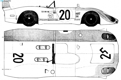 1969 Porsche 908 Aero Le Mans Targa blueprint