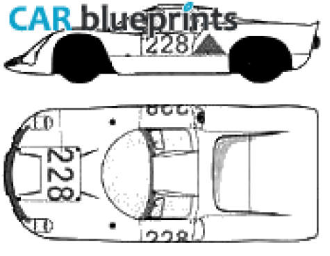 1967 Porsche 910 Carrera 10 Coupe blueprint