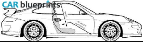 2007 Porsche 911 (997) GT3 Coupe blueprint