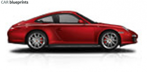 2009 Porsche 911 (997/2) Carrera 4S Coupe blueprint