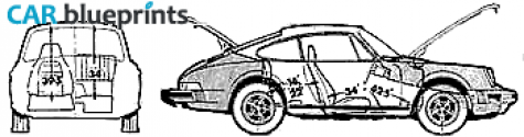 1977 Porsche 911 L Coupe blueprint