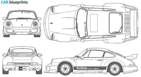 1993 Porsche 911 (964) Turbo Veilside Coupe blueprint