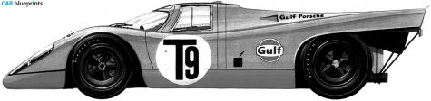 1970 Porsche 917 Le Mans Coupe blueprint