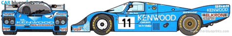 1984 Porsche 956 Le Mans Coupe blueprint