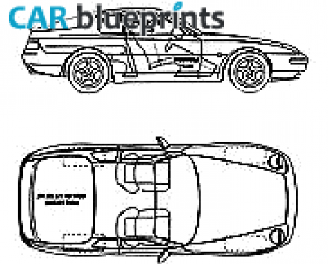 1992 Porsche 968 Coupe blueprint