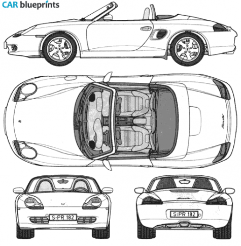 1996 Porsche 986 Boxster Roadster blueprint