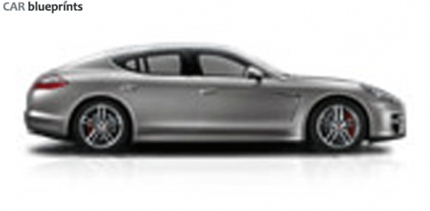 2009 Porsche Panamera Turbo 4-door Coupe blueprint