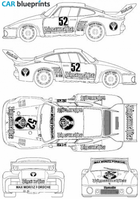 1978 Porsche 935 Coupe blueprint