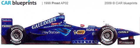 1999 Prost AP02 F1 OW blueprint