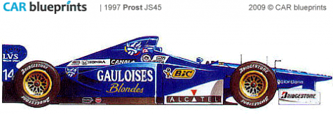 1997 Prost JS45 F1 OW blueprint