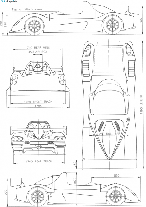 2005 Radical SR3 Targa blueprint