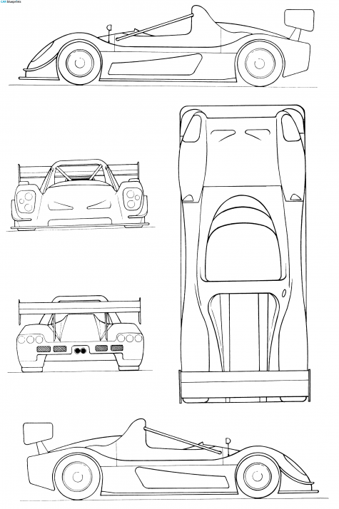 2005 Radical SR8 26L V8 Targa blueprint