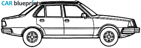 1981 Renault 18 GTL Sedan blueprint