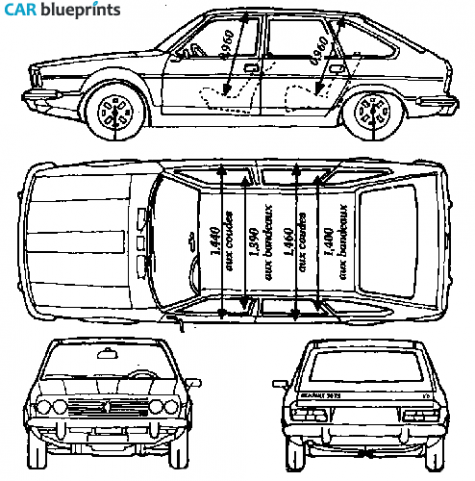 1979 Renault 30 TS Hatchback blueprint