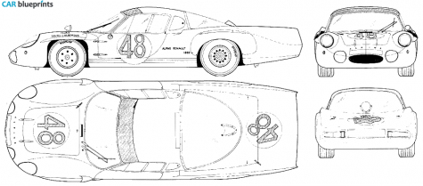 1966 Renault Alpine Coupe blueprint