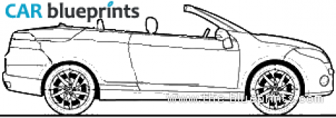 2010 Renault Megane CC 1.4 TCE Cabriolet blueprint