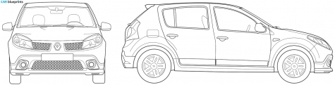 2010 Renault Sandero Hatchback blueprint