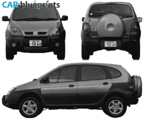 2001 Renault Scenic RX4 SUV blueprint